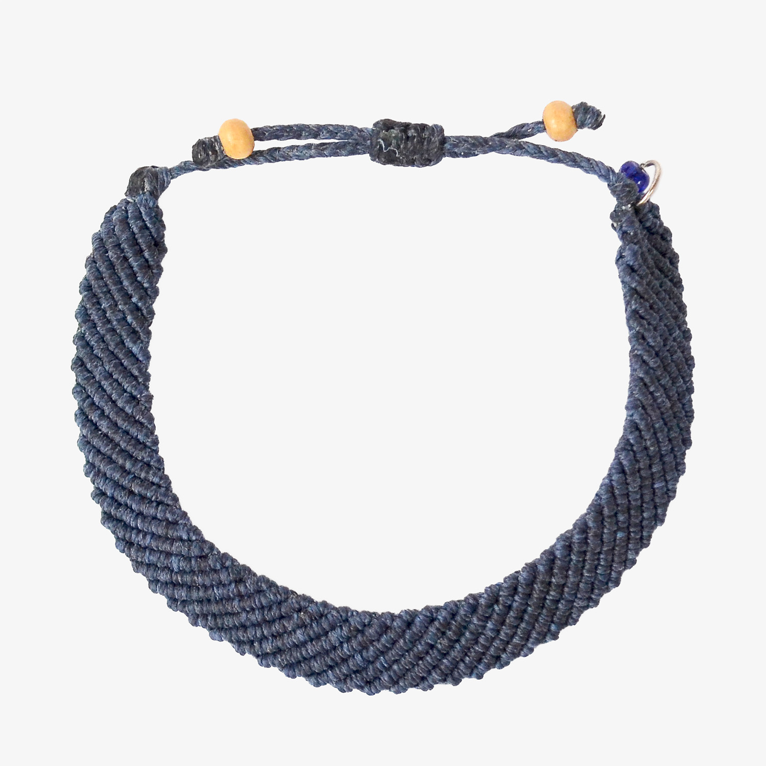 Pulsera Aloha Plana Solida Azul Profundo Color Solido